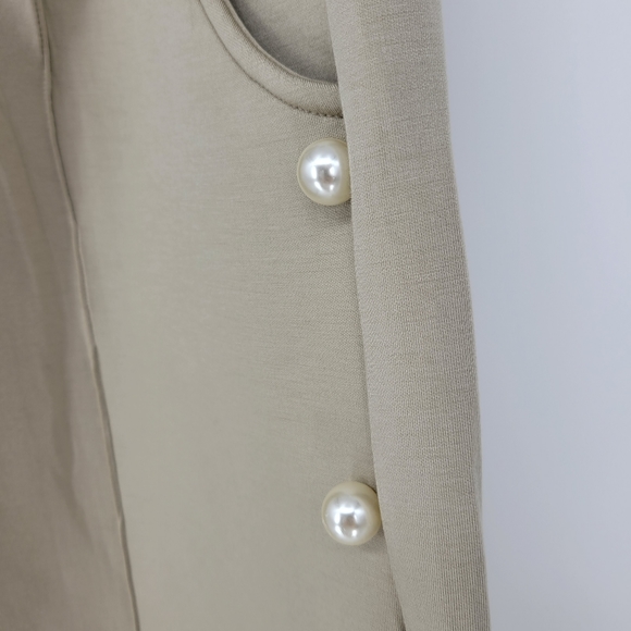 NEW Joh Apparel french scuba pearl long pant peacock tan beige cream XL wide - Picture 8 of 12